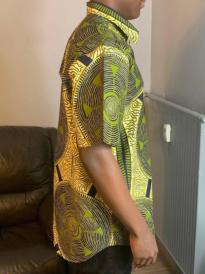 African Wax Shirts for Men Ankara Batik