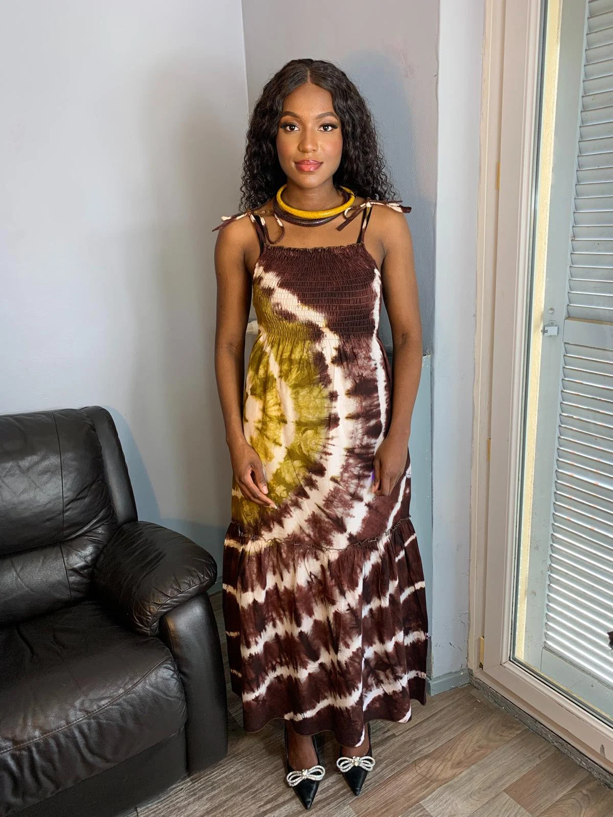 Brown Indigo Batik Dress