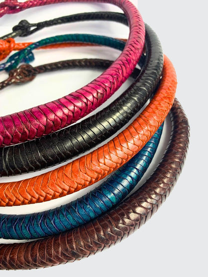 Lot of Guongue Braided Leather Necklaces - Unique Burkinabé Jewelry