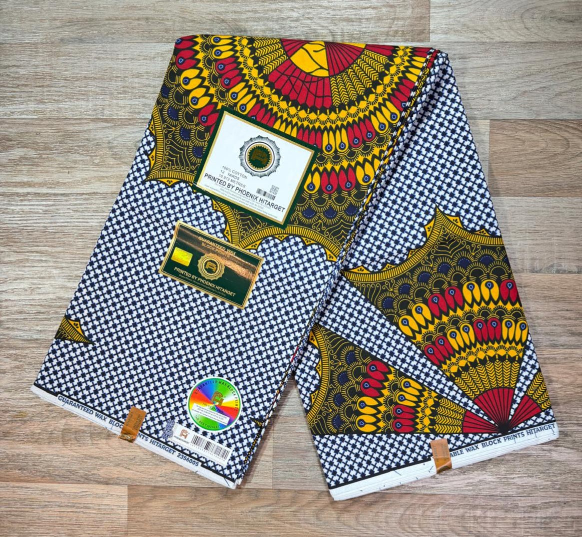 Tissus Wax 1 a 12 yards Wax Africain Wax 100% Coton