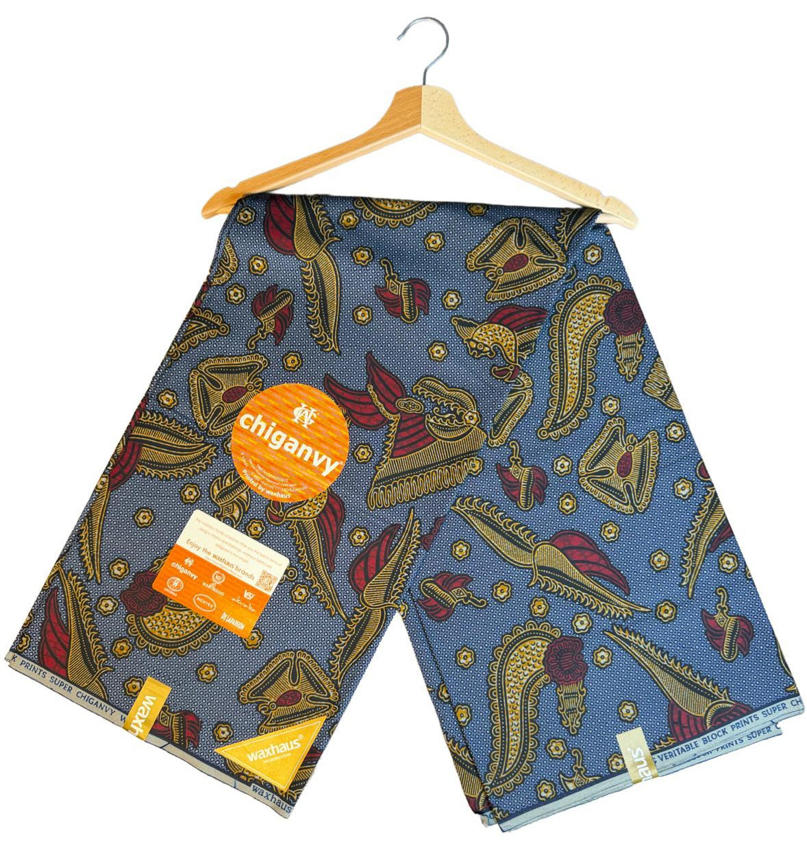 Tissus Wax Africain Ankara 6 yards Wax "Chiganvy" 100% Coton"