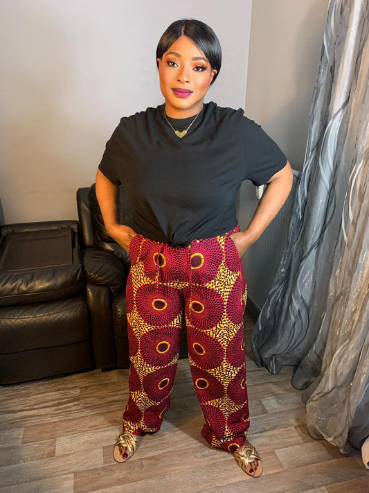 Pantalon Wax Tailleur Mixte motifs : Disques Rouges