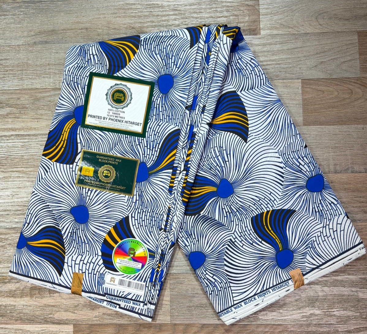 Tissus Wax 1 a 12 yards Wax Africain Wax 100% Coton