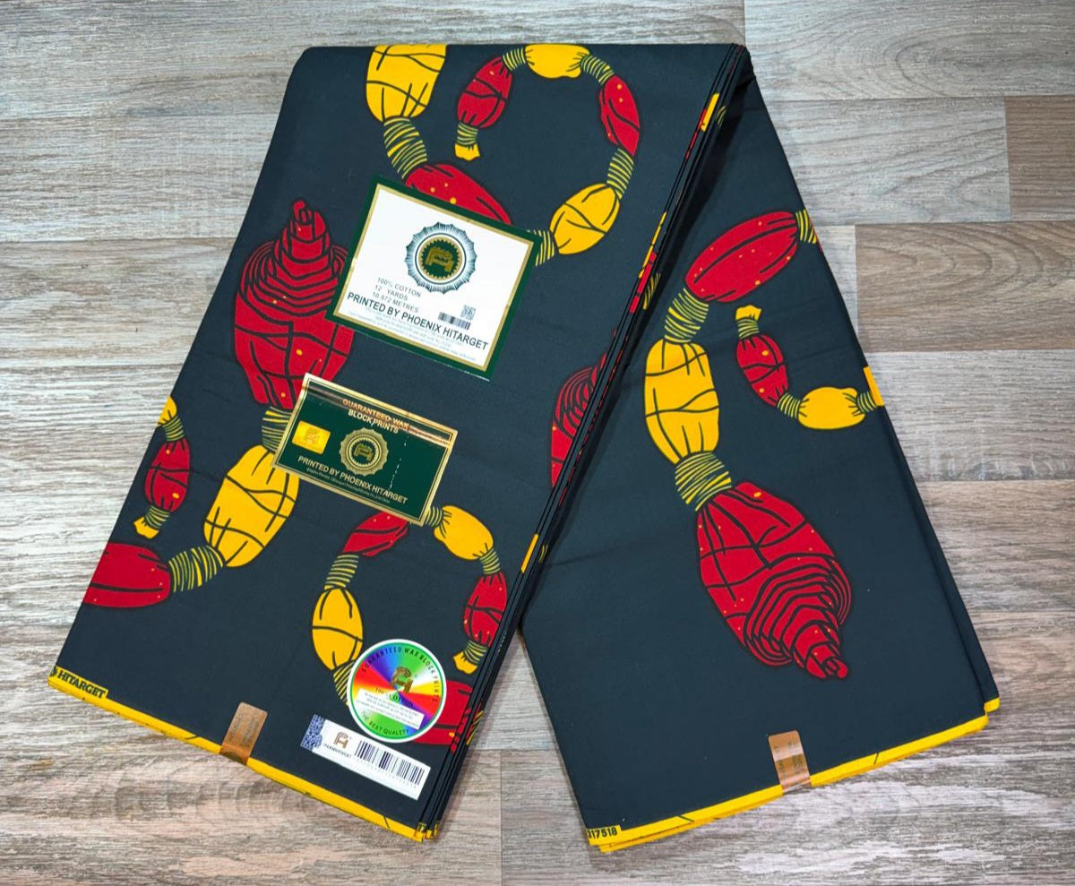 Tissus Wax 1 a 12 yards Wax Africain Wax 100% Coton