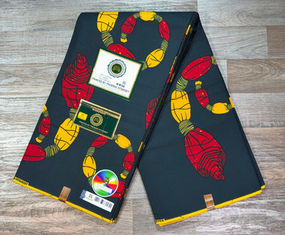 Tissus Wax 1 a 12 yards Wax Africain Wax 100% Coton